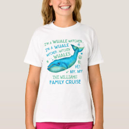Wal-aufpassende Familien-Ferien-Kreuzfahrt T-Shirt