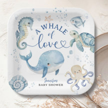 Wal-Baby-Party für Jungen Blaues Meer