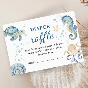Wal-Baby-Party-Junge-Baby-Party-Windel-Raffle Begleitkarte