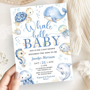 Wal-Baby-Party Junge Blauer Ozean Einladung