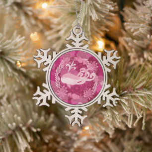Wal-Blume des Lebens Schneeflocken Zinn-Ornament