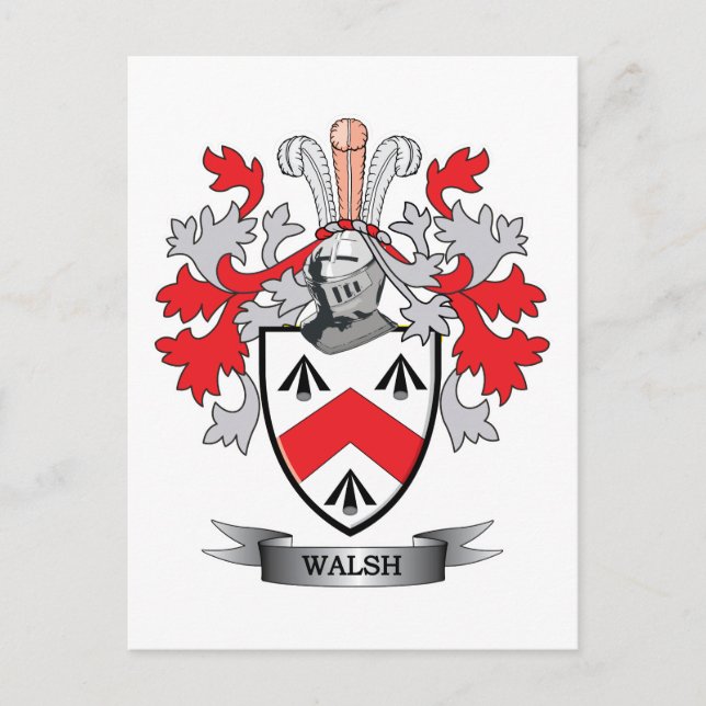Wal-Coat-of-Arms Postkarte (Vorderseite)
