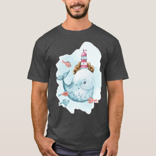 Wal der Wasserfarbe 4 T-Shirt