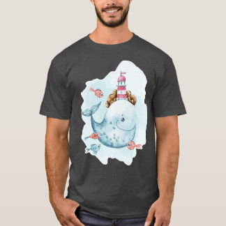 Wal der Wasserfarbe 4 T-Shirt
