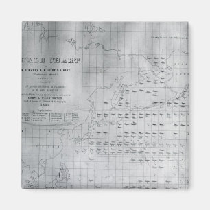 Wal-Diagramm des North Pacific, 1851 Magnet