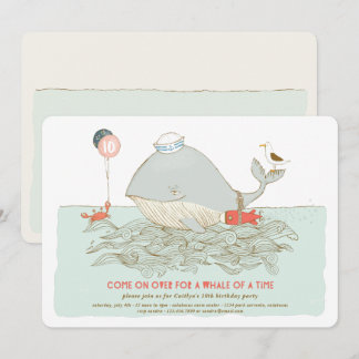 Wal einer Zeit Geburtstag Pool Party Einladung