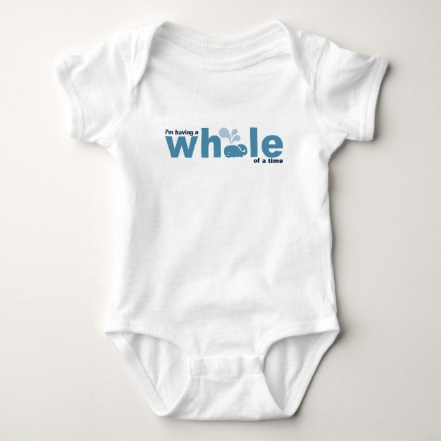 Wal eines Time Bodysuit Baby Strampler (Vorderseite)