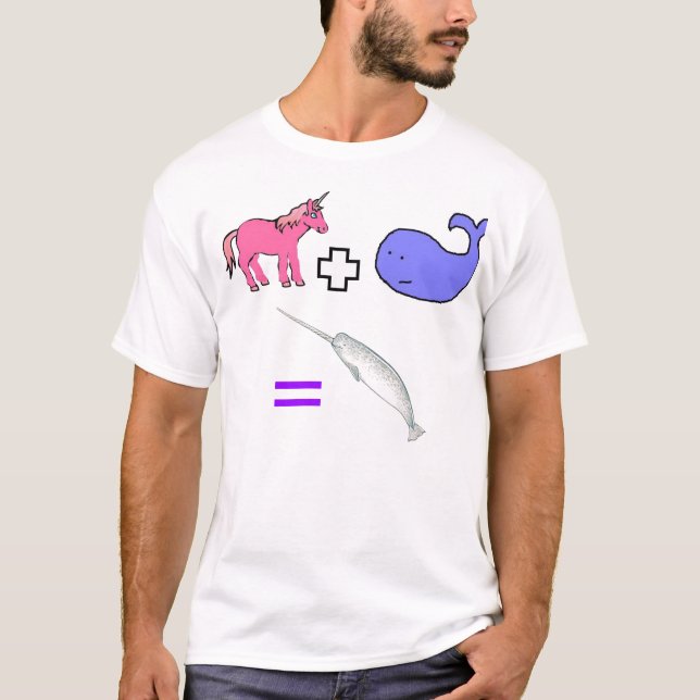 Wal + Einhorn T-Shirt (Vorderseite)