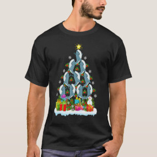 Wal Fisch Weihnachtsbaum Beleuchtung Weihnachtsman T-Shirt