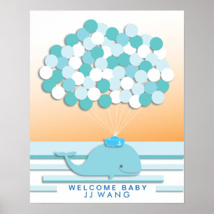 Wal Geschenkbuch für Babyparty Druck Poster