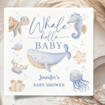 Wal-Hallo-Baby-Party Junge Blauer Ozean
