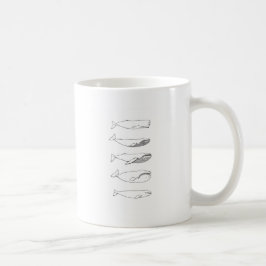 Wal-Illustration (Linie Kunst) Tasse