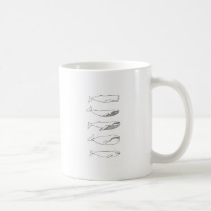 Wal-Illustration (Linie Kunst) Tasse