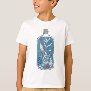 Wal in einer Flasche Nautisches Ozeanleben Grafik T-Shirt