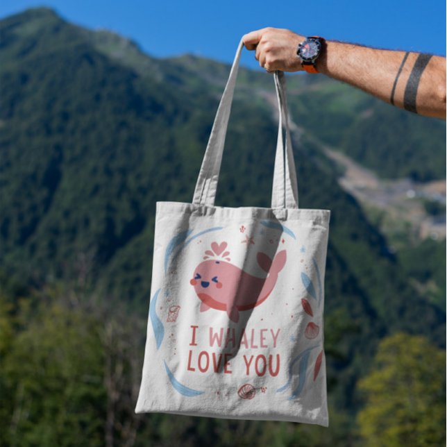 Wal in Liebe Süße Tier Tote Tasche (Von Creator hochgeladen)