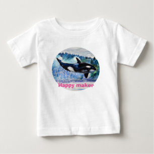 Wal-Kunst-Toddler-Rüschen-T-Shirt Baby T-shirt
