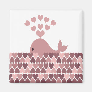 Wal Liebe Rosa Magnet