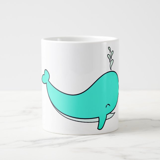 Wal, Meer, Wasser Jumbo-Tasse (Vorderseite)
