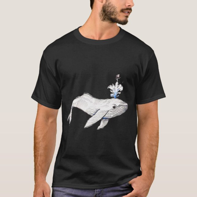 Wal mit Zylinder T-Shirt (Vorderseite)