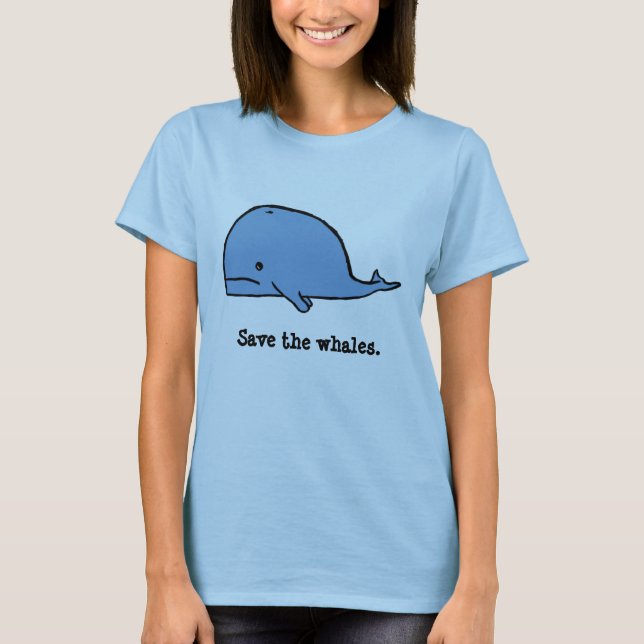 Wal, retten die Wale T-Shirt (Vorderseite)