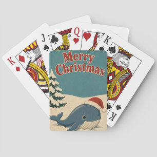 Wal-Schnee-Boden-Tier-Weihnachten Spielkarten