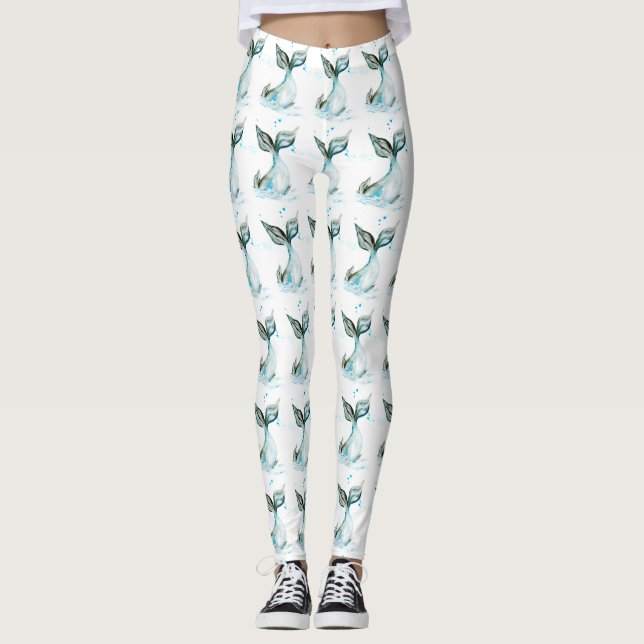 Wal-Schwanz Leggings (Vorderseite)