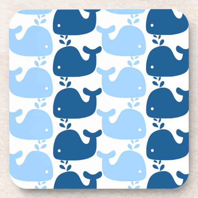 Wal-Silhouette-Druck-Korken-Untersetzer Getränkeuntersetzer (Vorderseite)