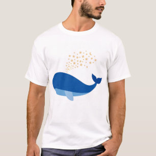 Wal T-Shirt mit Sternen und Mond