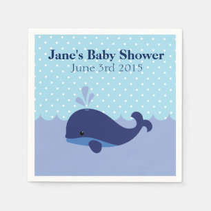 Wal-themenorientierte Jungen-Babyparty-Servietten Serviette