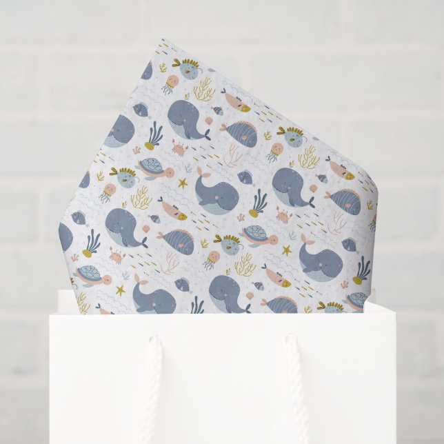 Wal-Tissue-Papier, Ozean-Geschenk Seidenpapier (Geschenktüte)