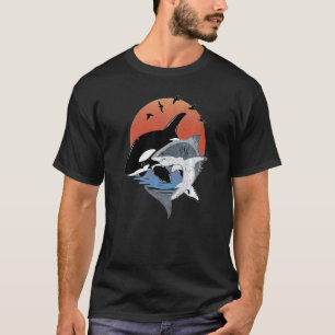 Wal und Hai aus niedlichem Orca Samoa Polynesien T-Shirt