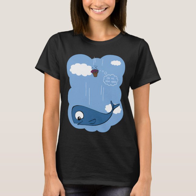 Wal und Petunien T-Shirt (Vorderseite)