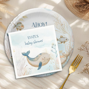 Wal unter dem Meer Jungen-Baby-Party Serviette