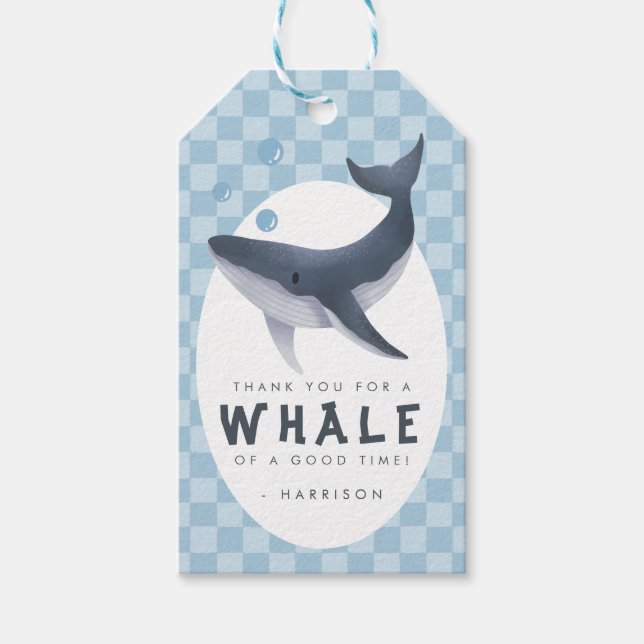 Wal unter dem Meer Ozean Danke Gefallen Geschenkanhänger (Vorderseite)