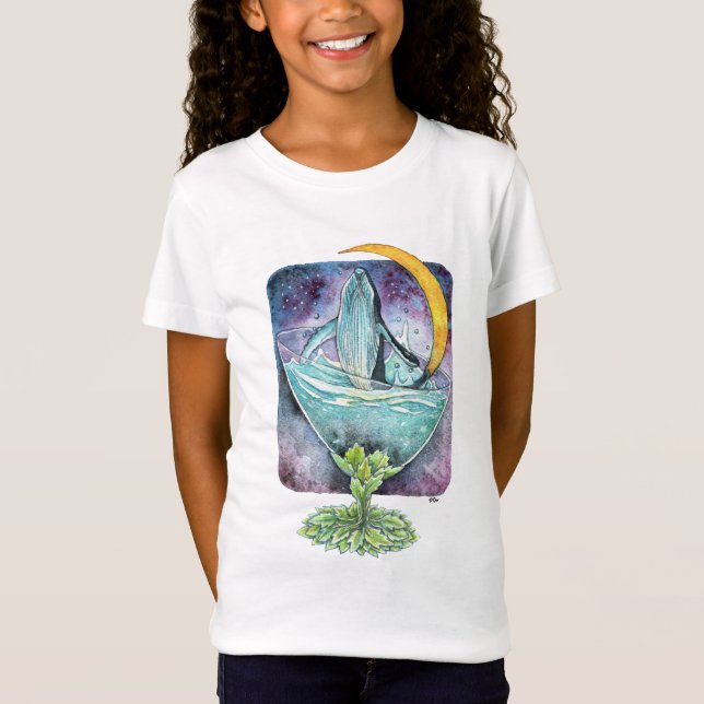 Wal unter dem Mond T-Shirt (Vorderseite)