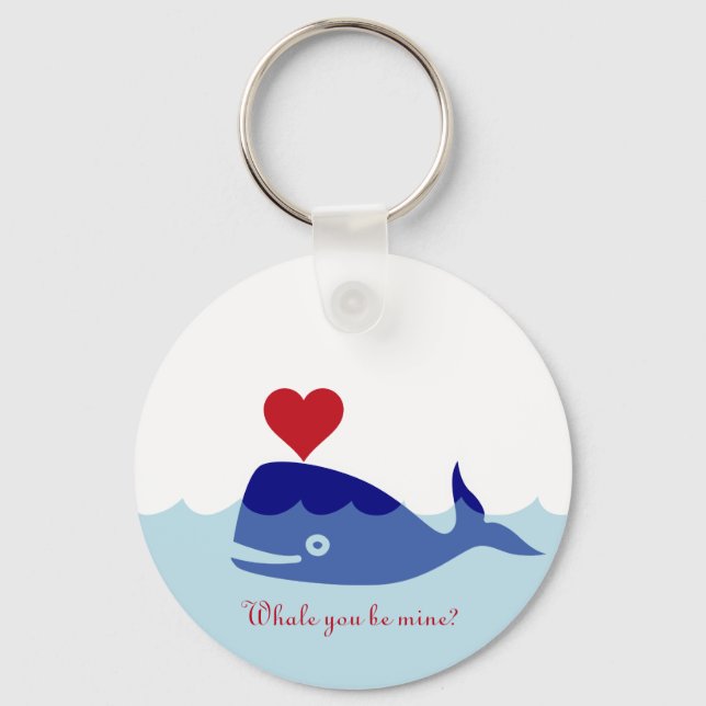 Wal-Valentinstag Keychain Schlüsselanhänger (Vorderseite)