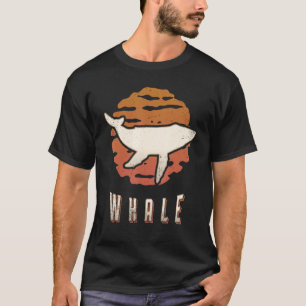 Wal Vintage Retro Klassisches Tier Sonnenuntergang T-Shirt