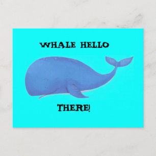 Wal, WALE HELLO, DA! Postkarte