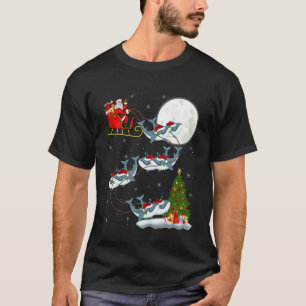 Wal-Weihnachtsmann-Schlitten-Flug-Spaß-Magischer-W T-Shirt