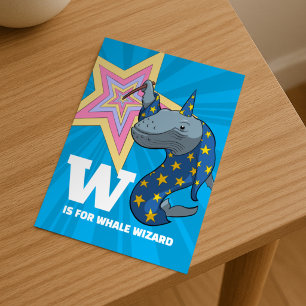 Wal-Zauberer Nur Zum Spaß Alphabet-Zeichen Postkarte