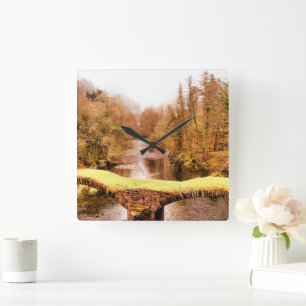 WALANSICHT QUADRATISCHE WANDUHR