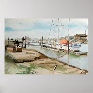 Walberswick Hafen Suffolk Coastal Art Poster