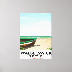 walberswick suffolk vintage travel poster leinwanddruck