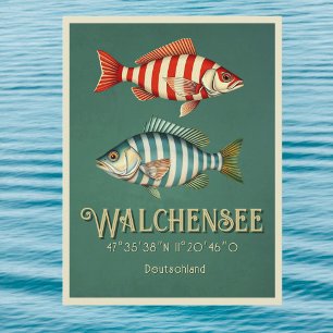 Walchensee Walchen Deutschland Fisch Postkarte