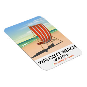 Walcott Beach, Norfolk-Poster Magnet