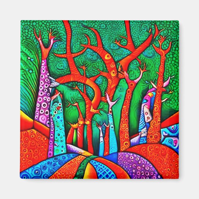 Wald auf den Hügeln Magnet (Vorne)