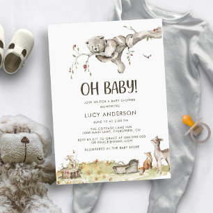 Wald-Baby-Party-Einladung Einladung