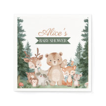 Wald-Baby-Party Greenery Wald-Tier-Serviette