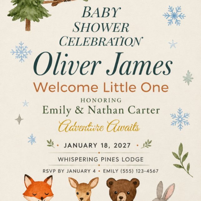 Wald-Baby-Party-Plakat Poster (Von Creator hochgeladen)