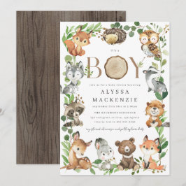 Wald-Baby-Shower-Einladung Einladung